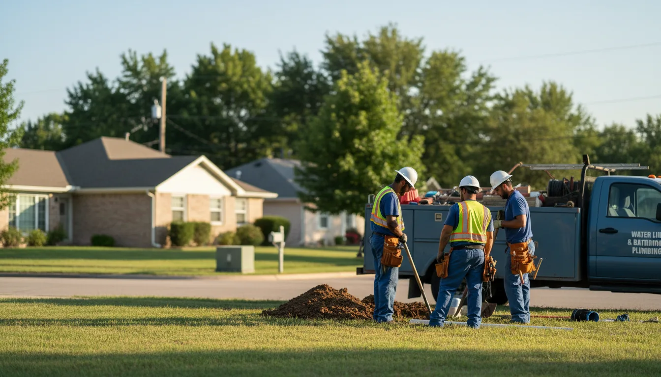 Residential water line and bathroom plumbing service in East Branch, NY